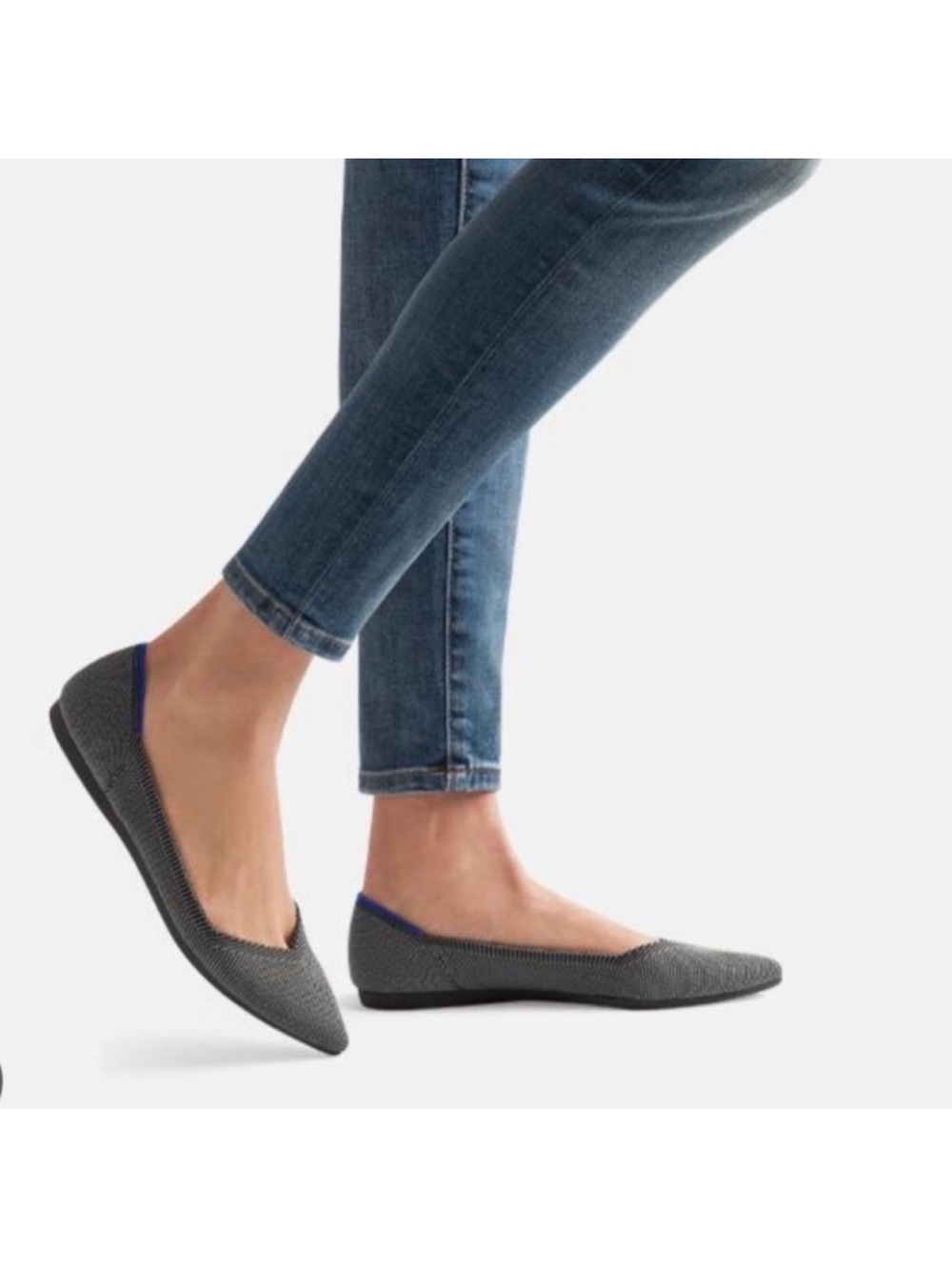 Rothy’s RETIRED COLOR The Point Cloud Grey Birdseye Flats Size 9